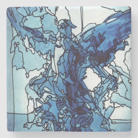 Stone Onderzetter Blue Angel (Voorkant)