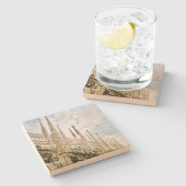 Stone Onderzetter Duomo in Milaan, Italië (Zijkant)