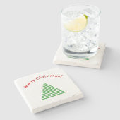 Stone Onderzetter - Gestileerde Boom met Gebogen T (Zijkant)