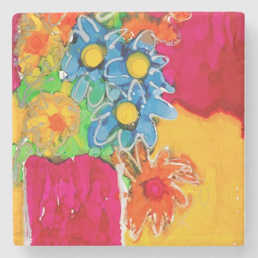 Stone Onderzetter Lovitude "Liefde komt eraan" (Voorkant)