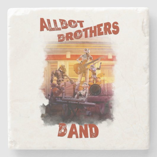 Stone onderzetter met Allbot Brothers Band van BSR (Voorkant)
