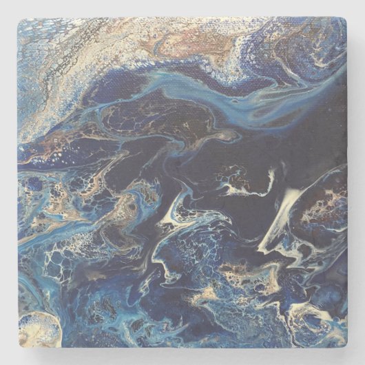 Stone onderzetter met Johnson Abstract Artwork (Voorkant)