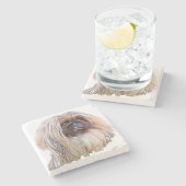 Stone Onderzetter Pekingese (Zijkant)