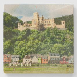 Stone Onderzetter Rhine River Castle, Duitsland