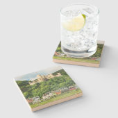 Stone Onderzetter Rhine River Castle, Duitsland (Zijkant)