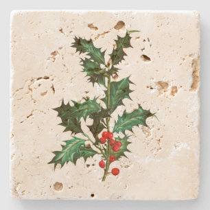STONE ONDERZETTER : VINTAGE CHRISTMAS HOLLY