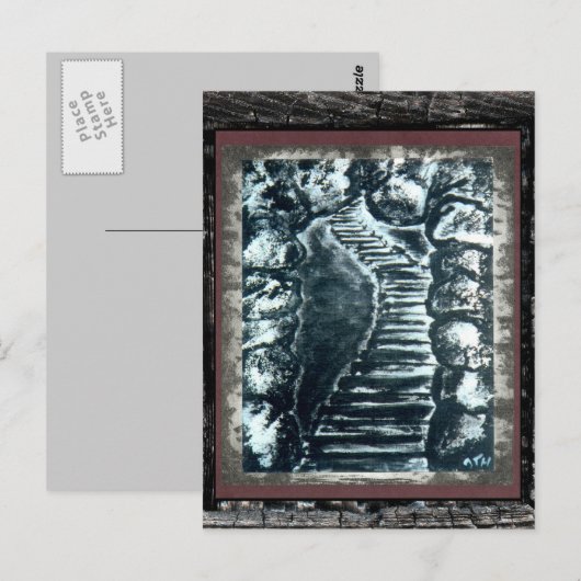 Stone Pathway Briefkaart (Voorkant / Achterkant)