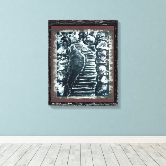 Stone Pathway Canvas Afdruk (Insitu (Houten vloer))