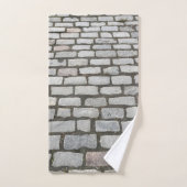 Stone Pathway Gray Cobblestone Street Sidewalk Bad Handdoek (Handdoek)