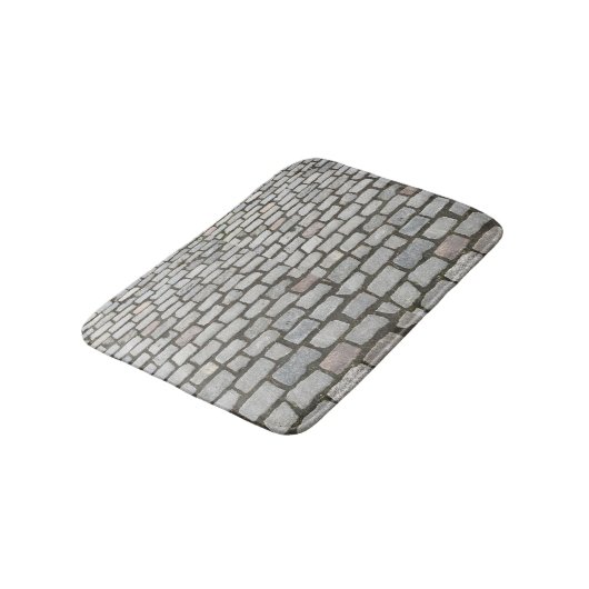 Stone Pathway Gray Cobblestone Street Sidewalk Badmat (Gekanteld)