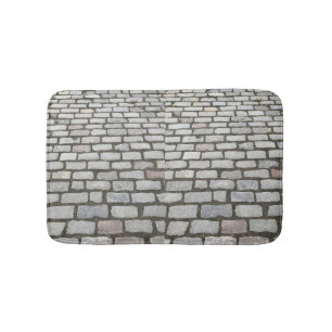 Stone Pathway Gray Cobblestone Street Sidewalk Badmat