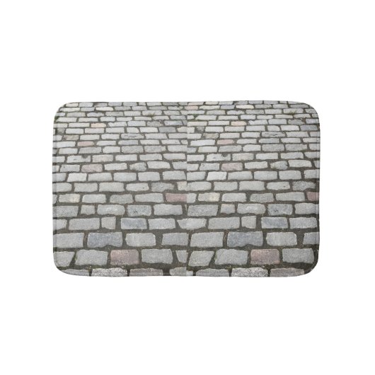 Stone Pathway Gray Cobblestone Street Sidewalk Badmat (Voorkant)