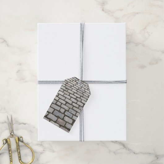 Stone Pathway Gray Cobblestone Street Sidewalk Cadeaulabel (Met Touw)