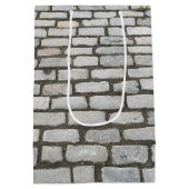 Stone Pathway Gray Cobblestone Street Sidewalk Medium Cadeauzakje (Achterkant)