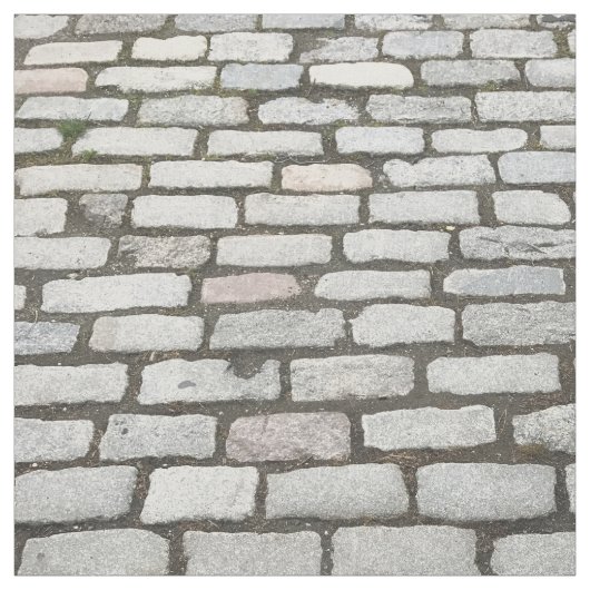 Stone Pathway Gray Cobblestone Street Sidewalk Stof (Swatch)