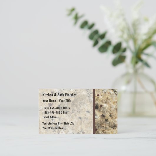 Stone Pattern Construction Visitekaartjes (Staand voorkant)