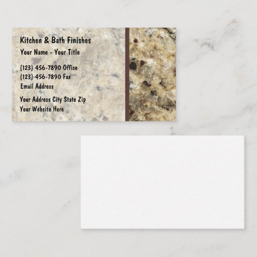 Stone Pattern Construction Visitekaartjes (Voorkant / Achterkant)