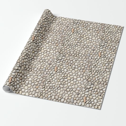 Stone Pebble Pathway Walkway Sidewalk Rocks Cadeaupapier (Uitgerold)