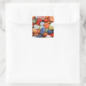 Stone & Pebble Vierkante Sticker (Tas)