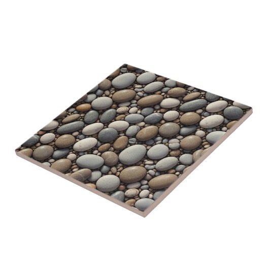 Stone Pebbles Ceramic Tile Tegeltje (Zijkant)
