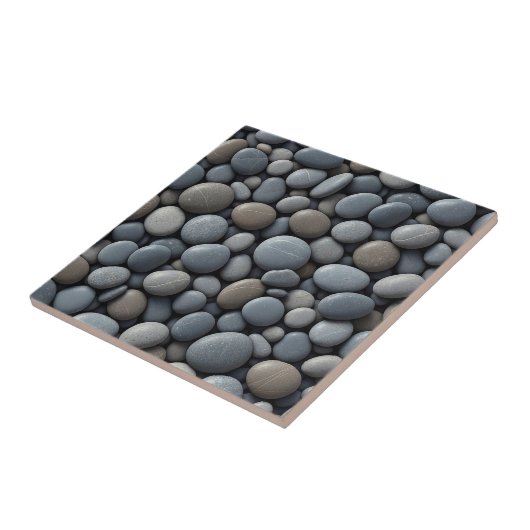 Stone Pebbles Ceramic Tile Tegeltje (Zijkant)