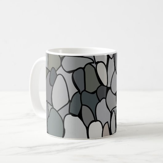 Stone Pebbles Modern Koffiemok (Voorkant links)