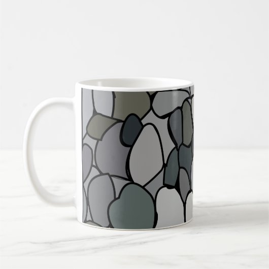 Stone Pebbles Modern Koffiemok (Links)
