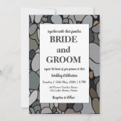 Stone Pebbles Natuur Bruiloft Kaart (Voorkant)