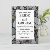 Stone Pebbles Natuur Bruiloft Kaart (Staand voorkant)