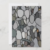 Stone Pebbles Natuur Bruiloft Kaart (Achterkant)