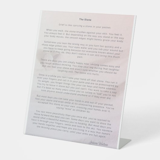 Stone Pedestal Sign Reclamebord Met Voetstuk (Voorkant)