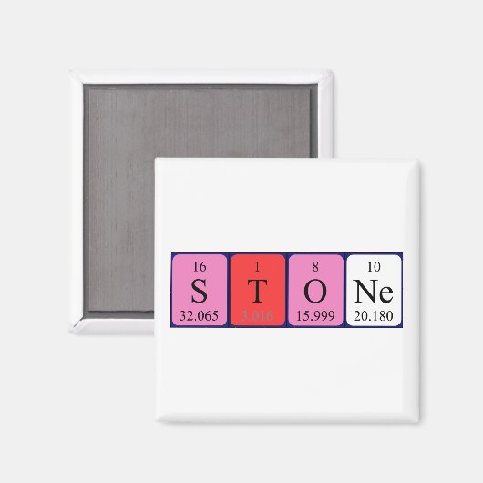 Stone periodieke table name magnet (Voorkant / Achterkant)