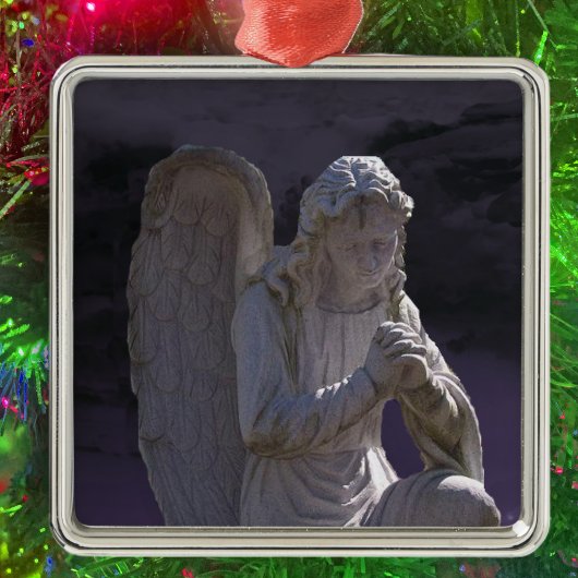 Stone Praying Angel Metalen Ornament