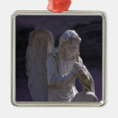 Stone Praying Angel Metalen Ornament (Voorkant)