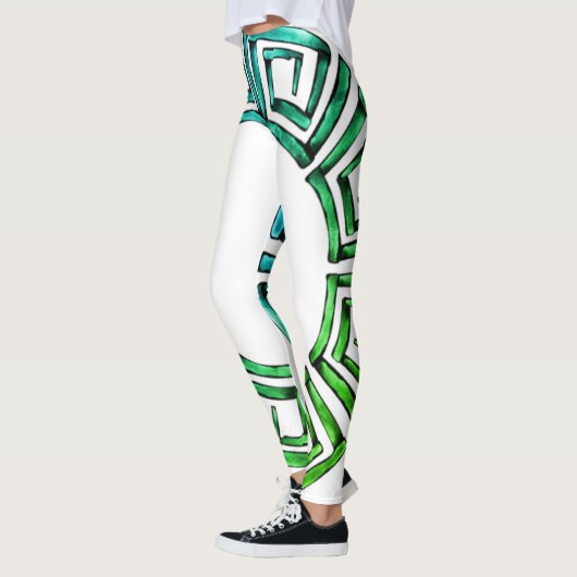 Stone Retro Griekse schijf Leggings (Links)