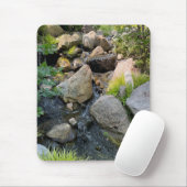 Stone River bed | waterval | bosgroen Muismat (Met muis)