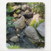 Stone River bed | waterval | bosgroen Muismat (Voorkant)