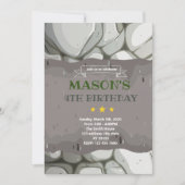 Stone rock verjaardagsthema Uitnodiging (Voorkant)