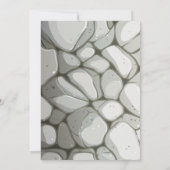 Stone rock verjaardagsthema Uitnodiging (Achterkant)