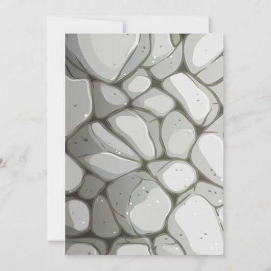 Stone rock verjaardagsthema Uitnodiging (Achterkant)
