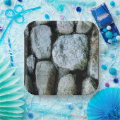 Stone Rocks Natuur Fotografie Kunst Papieren Bordje (Feest)