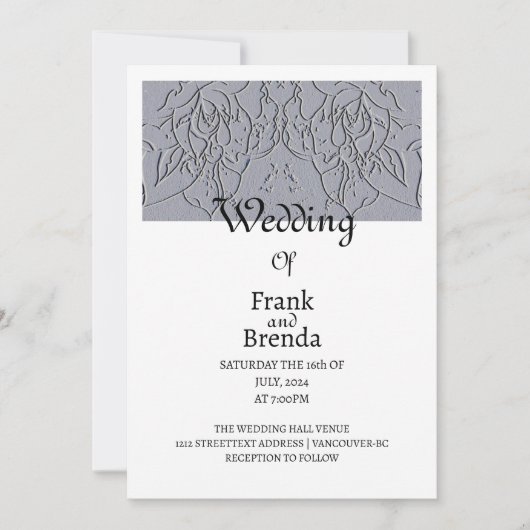 Stone Roos Invitation Kaart (Voorkant)