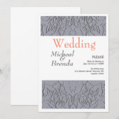 Stone Rozen Motif Invitation Kaart (Voorkant / Achterkant)