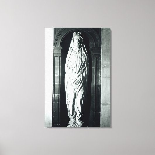 Stone sculpture of John Donne in zijn mantel Canvas Afdruk (Voorkant)