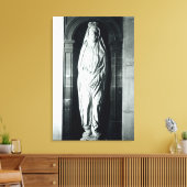 Stone sculpture of John Donne in zijn mantel Canvas Afdruk (Insitu (Woonkamer))
