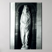 Stone sculpture of John Donne in zijn mantel Poster (Voorkant)