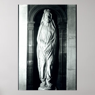 Stone sculpture of John Donne in zijn mantel Poster
