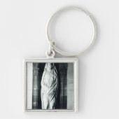 Stone sculpture of John Donne in zijn mantel Sleutelhanger (Voorkant)