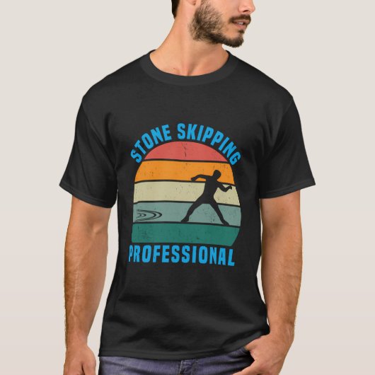 Stone Skipping Professional Ik hou van het oversla T-shirt (Voorkant)