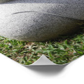 Stone standbeeld van gelukkige Boeddha Poster (Hoek)